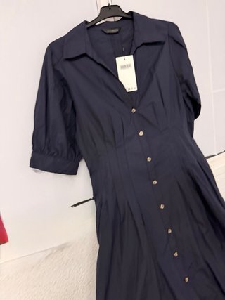 Vestido negro de verano de popelina
