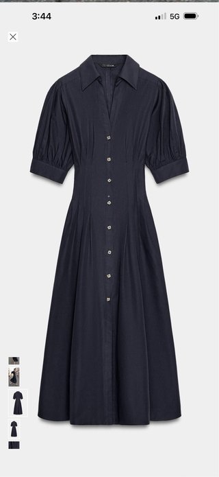Vestido negro de verano de popelina