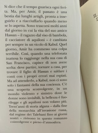 Libro "il cacciatore di aquiloni"