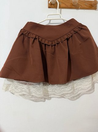 Conjunto mujer marrón y beige