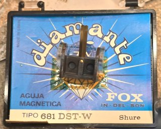 Aguja Tocadiscos Fox 681/882 DST-W Diamante