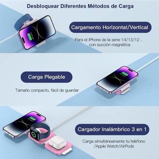 Cargador Triple ZUMSEY iPhone, iWatch, AirPods