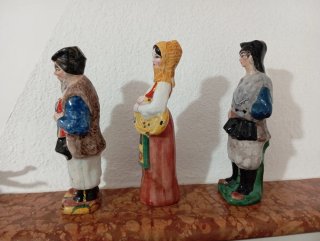 Trittico statuine folkloristiche