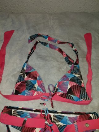 Bikini Protrest estampado rosa talla XS