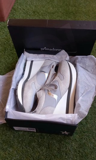 Scarpe Primadonna Argento/Bianco Tg 40