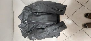 Giacca Arlen Ness Pelle Traforata Moto Nera