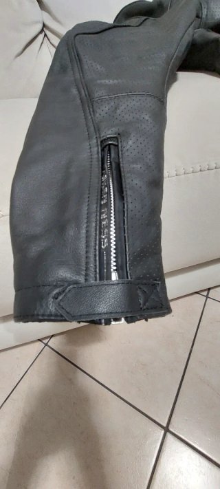Giacca Arlen Ness Pelle Traforata Moto Nera