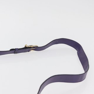 CELINE Circle Shoulder Bag Leather Purple Gold