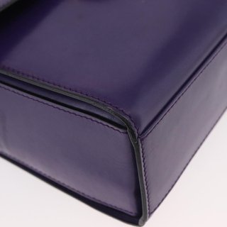 CELINE Circle Shoulder Bag Leather Purple Gold