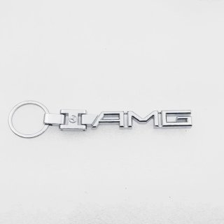 LLAVERO METALICO MERCEDES AMG CROMADO SIMBOLO