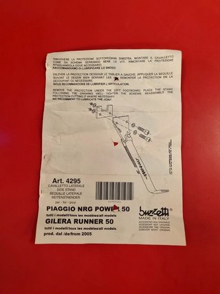Caballete Lateral PIAGGIO, GILERA