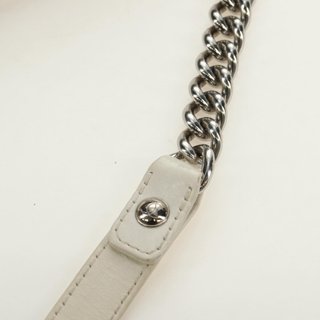 CHANEL Camelia Chain Shoulder Bag Vinyl Blue