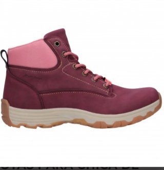 Botas de montaña mujer color burdeos