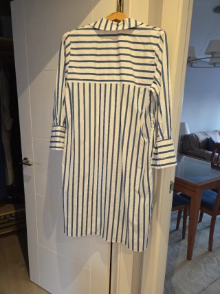 Vestido camisero BOSS rayas azul y blanco