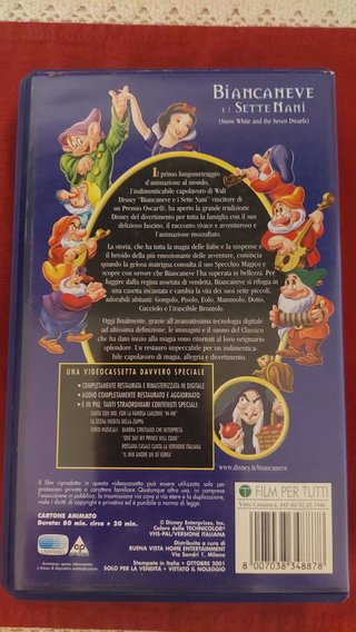 3 VHS Disney Originali