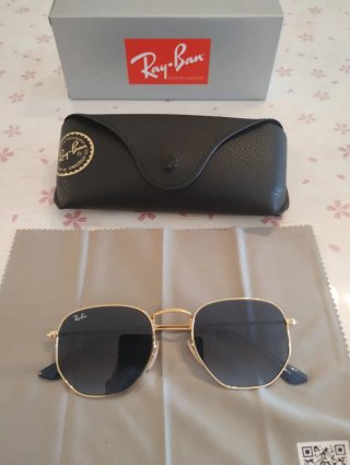 Ray-Ban Hexagonal Occhiali da Sole Oro/Nero
