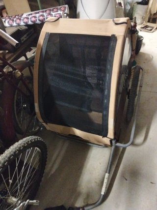 Carro para bicicleta para 2 niños
