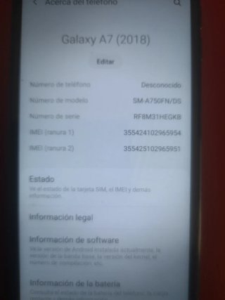 Samsung Galaxy A7 (2018) Negro/Azul