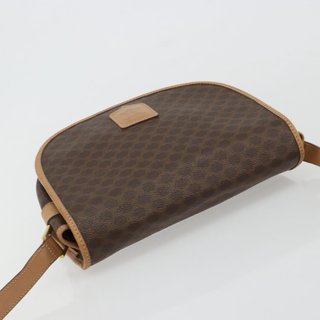 CELINE Macadam Canvas Shoulder Bag PVC Leather