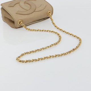 CHANEL Matelasse Chain Shoulder Bag Lamb Skin