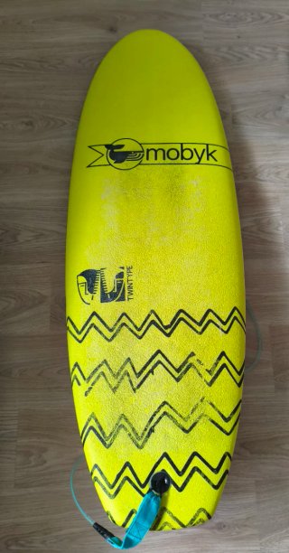 Tabla de surf amarilla Mobyk corchopan
