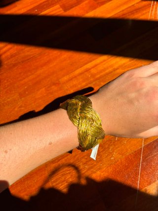 Bracciale Vestopazzo intrecciato fili sottili oro