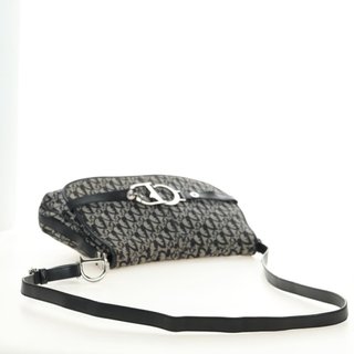 Christian Dior Trotter Canvas Shoulder Bag Black
