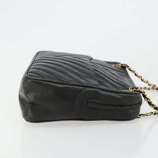 CHANEL V Stitch Chain Shoulder Bag Lamb Skin