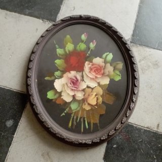 Cuadro Ovalado Flores