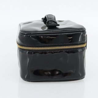 CHANEL COCO Mark Vanity Hand Bag Patent Leather