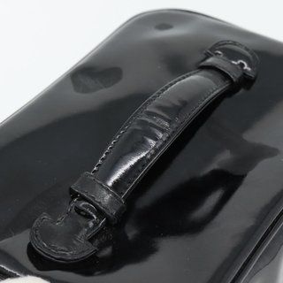 CHANEL COCO Mark Vanity Hand Bag Patent Leather
