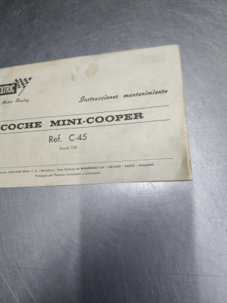 Instrucciones Scalextric Mini Cooper C-45
