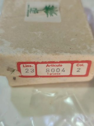 Caja antigua de botones Palmera