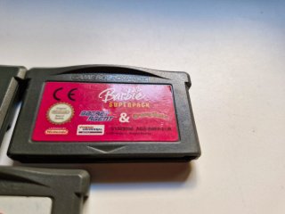 3 cartuchos de GBA Barbie y Polly Pocket