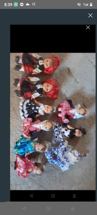 Muñecas Antiguas lote de nueve