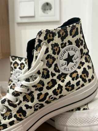 Converse plataforma estampado leopardo