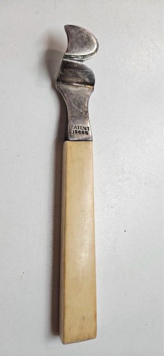 Pelador de naranjas Hukin & Heath plateado antiguo