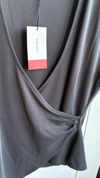 Top Lefties gris cruzado talla L