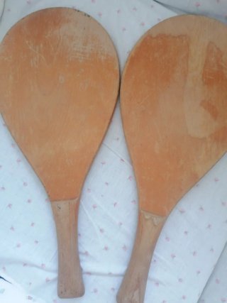 Palas de playa madera vintage