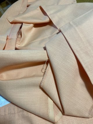 Cortina Bando y Tela Grande Beige/Rosa