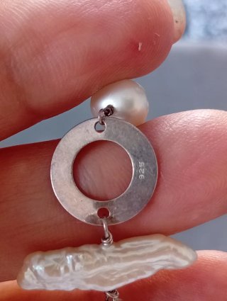 Bracciale perla e cerchi argento925