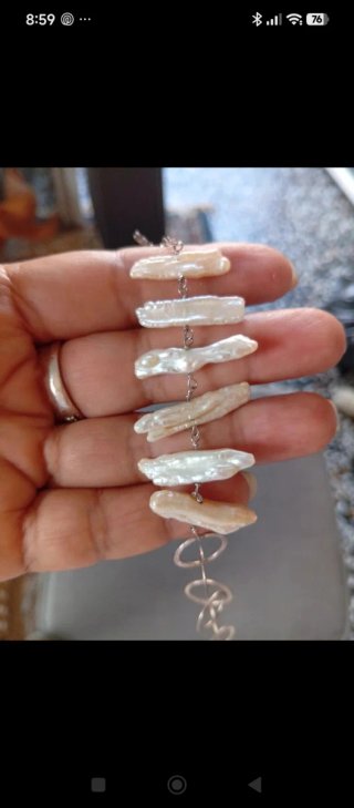 Bracciale perla e cerchi argento925