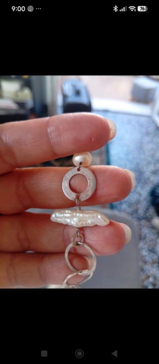 Bracciale perla e cerchi argento925
