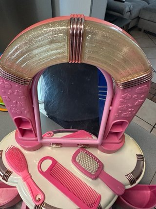 Toeletta per bambine con specchio e accessori