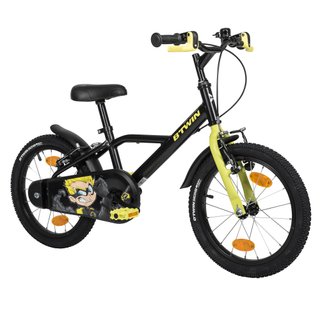 Bicicleta niños 16 pulgadas Btwin 500 Dark Hero negra 4,5 -
