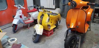 Vespa FL 75 125 Customizada Naranja