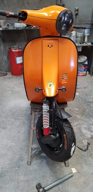 Vespa FL 75 125 Customizada Naranja