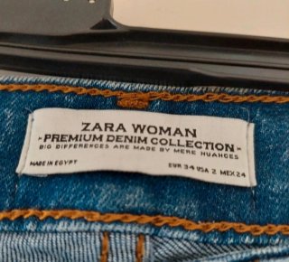 Jeans  svasati con toppe  Zara Premium denim XS