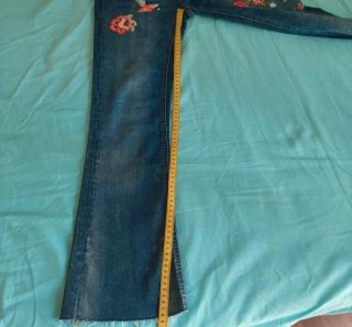 Jeans  svasati con toppe  Zara Premium denim XS