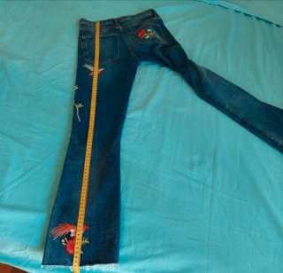 Jeans  svasati con toppe  Zara Premium denim XS